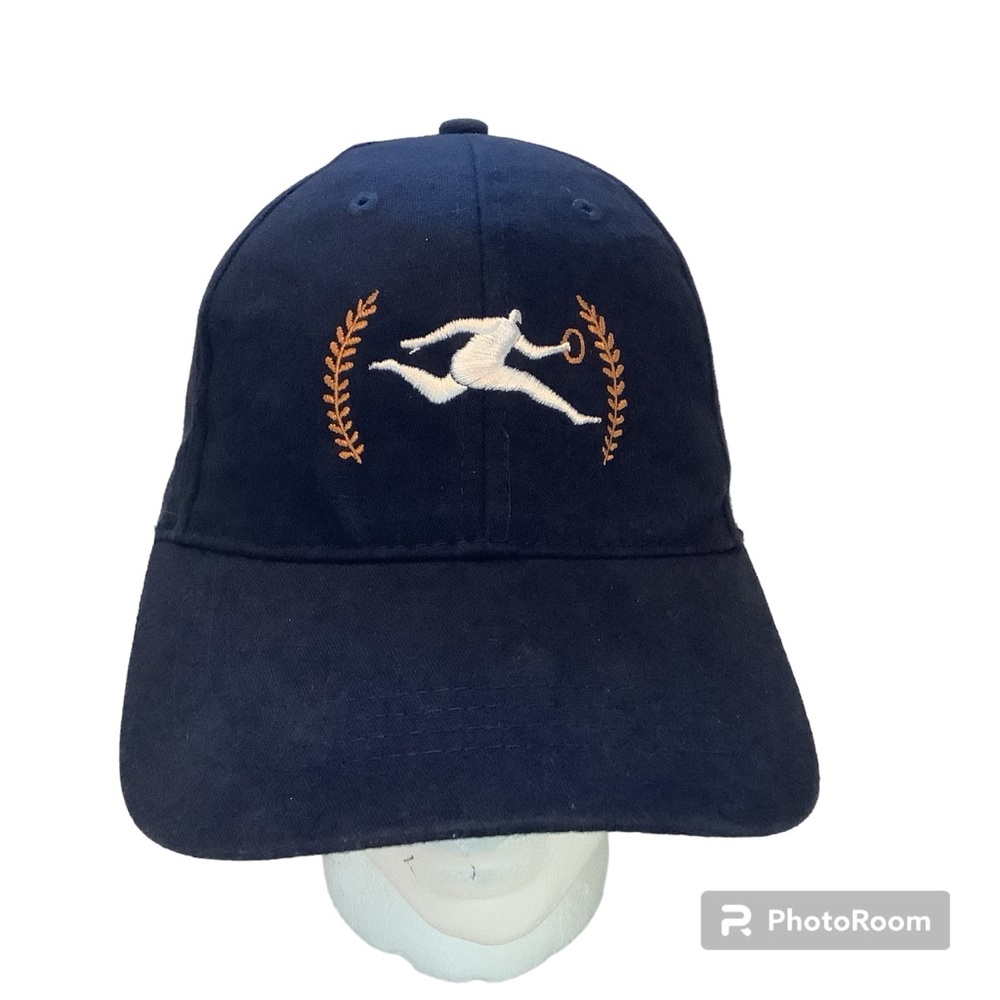 Quake City Caps Nike Olympic Embroidered Ring Runner Navy Blue Adjustable Hat